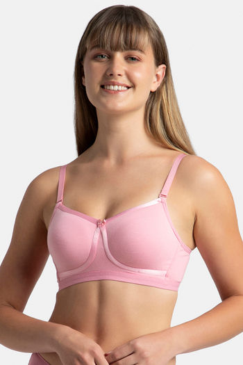Buy Jockey Double Layered Non Wired Full Coverage T-Shirt Bra - Candy Pink